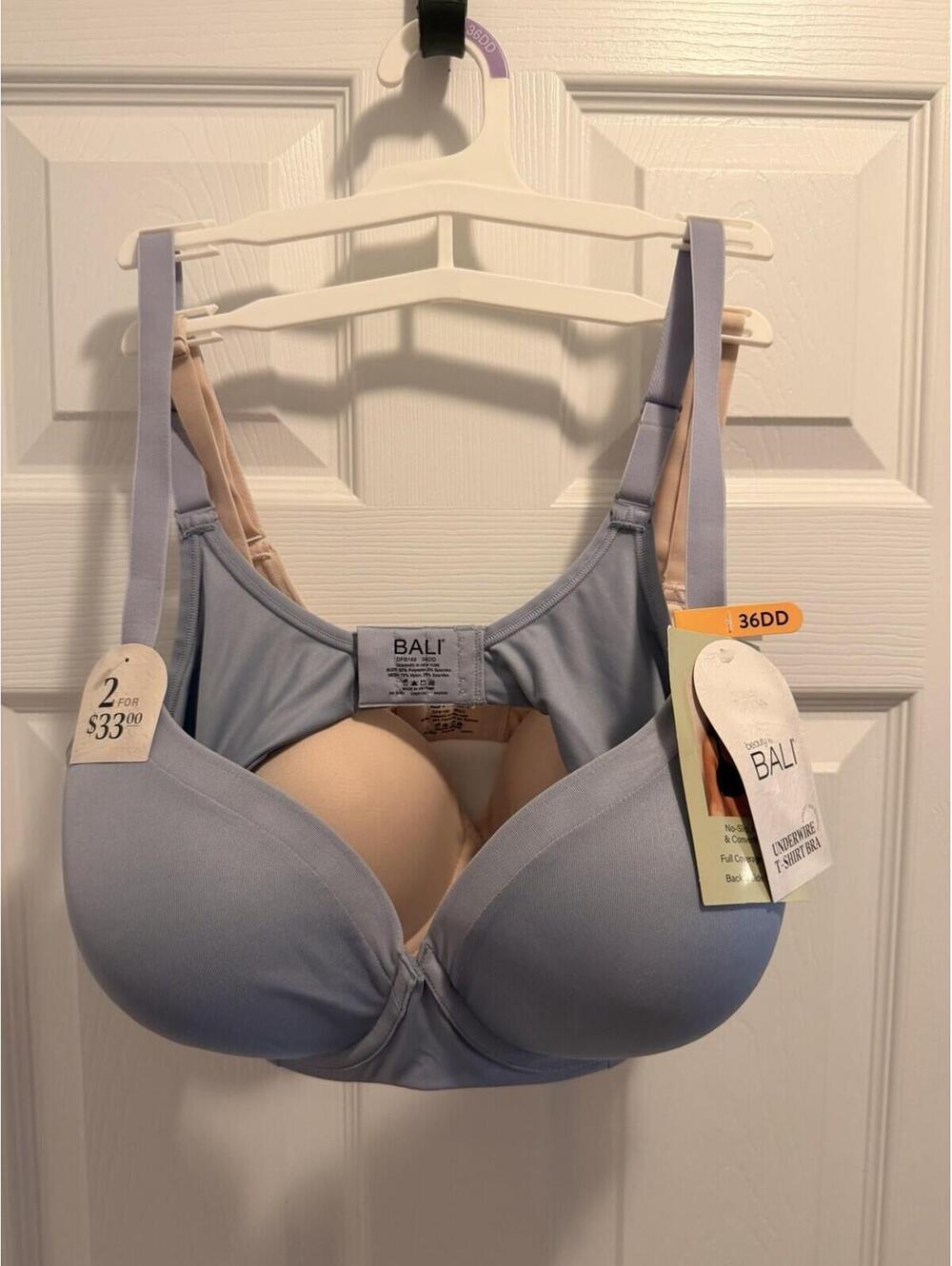 Beauty by Bali Women's Underwire T-Shirt Bra Set Of 2 36DD Underwear
